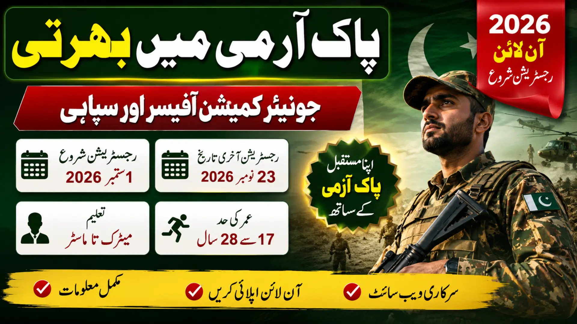 Join Pak Army Jobs 2026 Online Registration & Application Guide @joinpakarmy.gov.pk