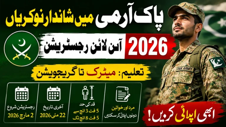 Join Pak Army Online Registration 2026 Latest Jobs For Unemployed Students