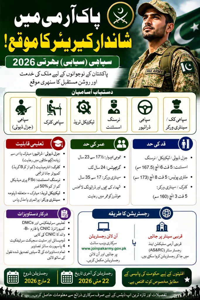 Join Pak Army Online Registration 2026 Latest Jobs For Unemployed Students 