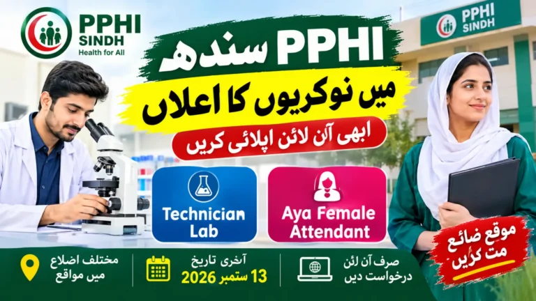PPHI Sindh Careers 2026 Latest Vacancies & How to Apply Full Details Here