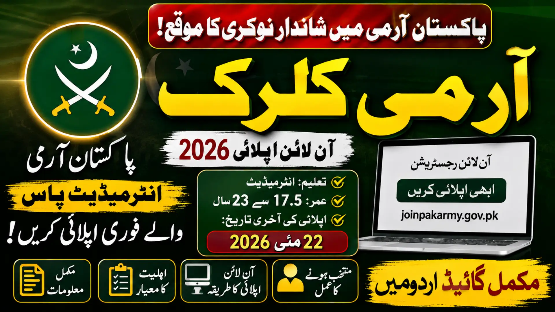 Pak Army Clerk Online Apply 2026 Step By Step Guide For Unemployed Students