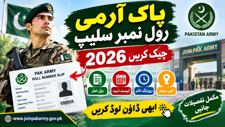 Pak Army Result Check Roll Number Slip 2026 Complete Guide