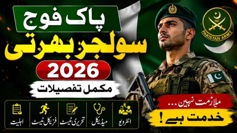Pak Army Soldier Jobs 2026 Eligibility Online Apply & Selection Process