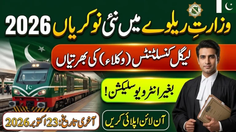Ministry of Railways Jobs 2026 Legal Consultant Vacancies Announced