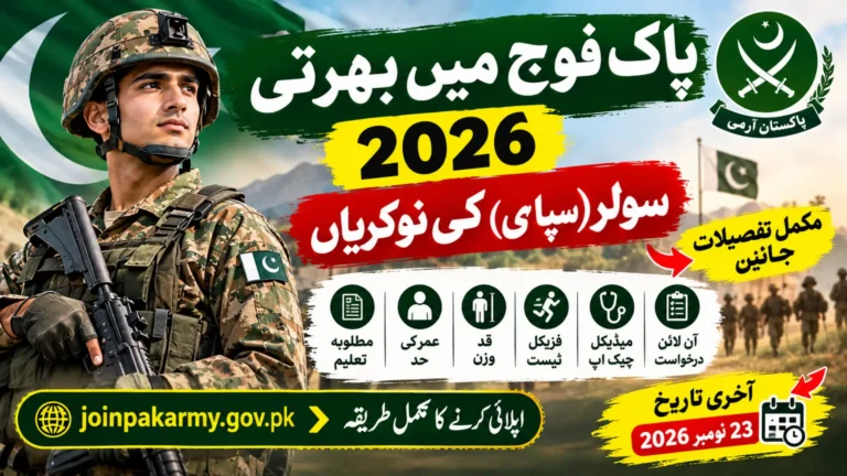 Pakistan Army Jobs 2026 Soldier Recruitment Eligibility & Apply Online
